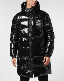 Plein Sport: Чёрный пуховик 