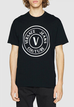 Versace Jeans Couture: Чёрная футболка 