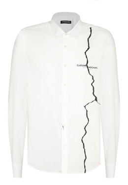 Costume National: Белая рубашка 