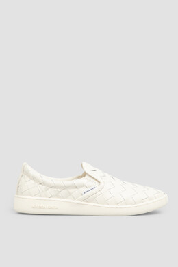 Bottega Veneta: Белые мокасины 