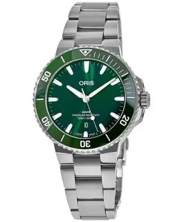Oris Aquis Date 41mm Green Dial Steel Men's Watch Model: 01 733 7766 4157-07