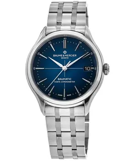 Baume & Mercier Clifton Automatic Blue Dial Steel Men's Watch 10468 m0a10468