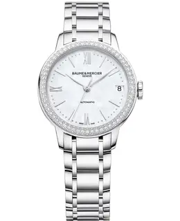 Baume & Mercier Classima Automatic Mother of Pearl Dial Diamond Steel Women's Watch 10479