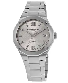 Baume & Mercier Riviera Silver Dial Steel Women's Watch 10615 m0a10615