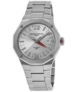 Baume & Mercier Riviera GMT Automatic Silver Dial Steel Men's Watch 10658 m0a10658