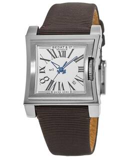 Authentic Bedat No. 1 Unisex Watch Model 114.010.100 Red Strap Silver Dial