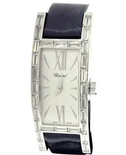 Chopard Imperiale White Dial Diamond Satin Strap Women's Watch, Model: 137217-1001