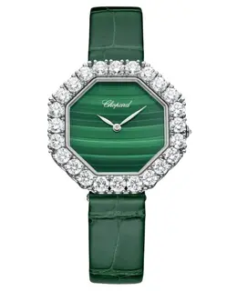 Chopard L'Heure Du Diamant Octagonal Automatic Green Dial Diamond Bezel Women's Watch Model:13A097-1111