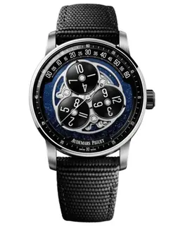 Audemars Piguet Code 11.59 Starwheel Blue Dial 18k White Gold/Ceramic Rubber Strap Men's Watch 15212nb.oo.a002kb.01