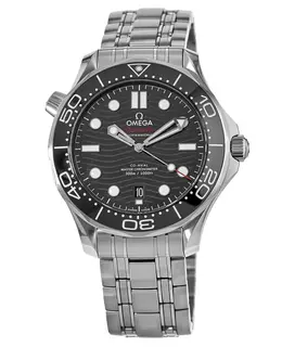 Brand New Authentic Omega Seamaster Diver 300M Black Dial Steel Bracelet Men's Watch Model 210.30.42.20.01.001