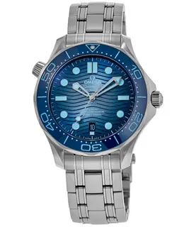 Omega Seamaster Diver 300M Summer Blue Dial Stainless Steel Men's Watch 210.30.42.20.03.003