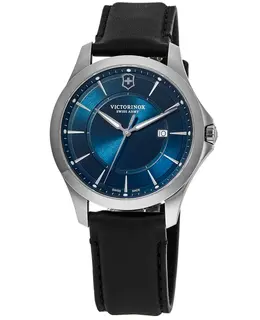 Victorinox Swiss Army Alliance Quartz Blue Dial Leather Strap Men's Watch 241906