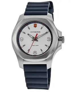 Victorinox Swiss Army I.N.O.X. V Quartz White Dial Blue Rubber Strap Women's Watch 241919