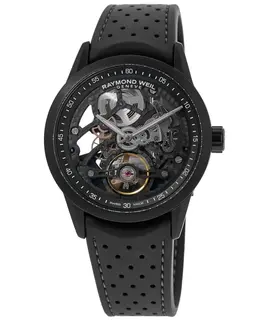 Raymond Weil Freelancer Automatic Skeleton Dial Black Rubber Strap Men's Watch 2785-BKR-20000