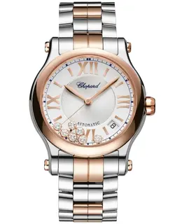 Brand New Authentic Chopard Happy Sport Medium Automatic - 36mm Silver Dial Steel Women's Watch Model: 278559-6026