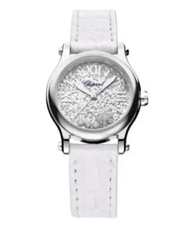 Brand New Chopard Happy Snowflakes Silver Tone Dial Model 278573-3022
