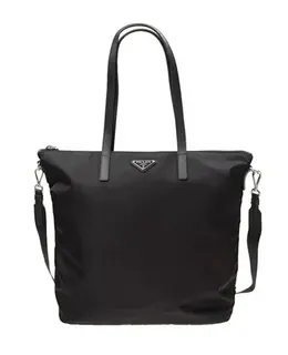 Prada Pattina Black Nylon Women's Tote Bag 1bg189 zot f0002