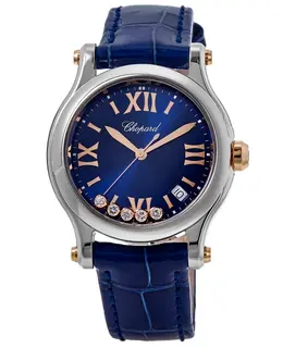 Chopard Happy Sport Round Blue Dial Women's Watch Model 278582-6012