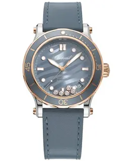 Chopard Happy Ocean Automatic 40mm Blue-Grey Dial, Leather Strap Women's Watch Model 278587-6001