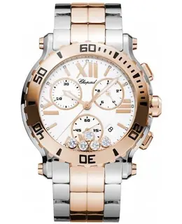 Chopard Happy Sport Chronograph White Dial Floating Diamonds Women's Watch Model: 288499-6002