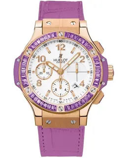 Men's Luxury Watch Hublot Big Bang Tutti Frutti Chronograph White Dial Leather Strap 341.PV.2010.LR.1905