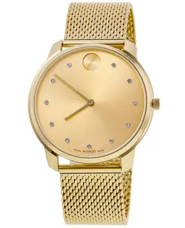 Movado Thin Gold Dial Gold Plated Stainless Steel Men's Watch 3600903