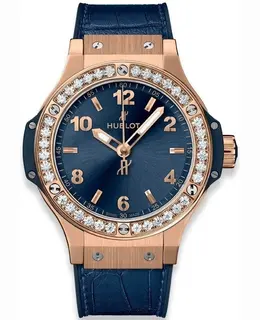 Hublot Big Bang 38mm Blue Dial Diamond Women's Watch - Model 361.PX.7180.LR.1204