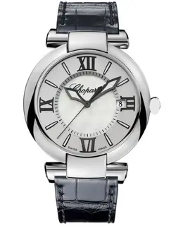 Chopard Imperiale Automatic 40mm Silver Dial Black Leather Strap Women's Watch Model: 388531-3009