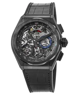 Zenith Defy El Primero 21 Skeleton Dial Chronograph - Model:49.9000.9004/78.R582, Men's Automatic Watch with Black Ceramic Case