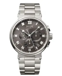 Breguet Marine Chronograph 42.3mm Grey Dial Steel Men's Watch 5527ti/g2/tw0