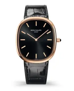 Patek Philippe 5738R-001 Golden Ellipse Men's Watch Rose Gold Automatic Black Dial