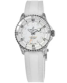 Breitling Superocean Automatic 36 White Dial Rubber Strap Women's Watch a17377211a1s1