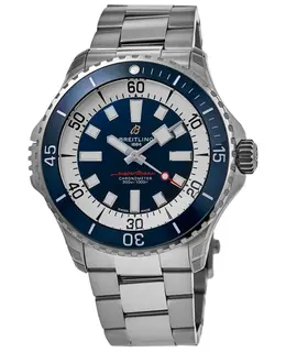 Breitling Superocean Automatic 46 Blue Dial Steel Men's Watch a17378e71c1a1