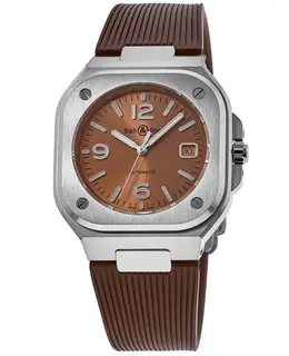 Bell & Ross BR 05 Copper Dial Rubber Strap Men's Watch br05a-br-st/srb