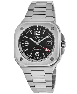 Bell & Ross BR 05 GMT Black Dial Steel Men's Watch br05g-bl-st/sst
