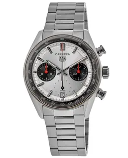 Tag Heuer Carrera Chronograph 39mm White Panda Dial Steel Men's Watch cbs2216.ba0041