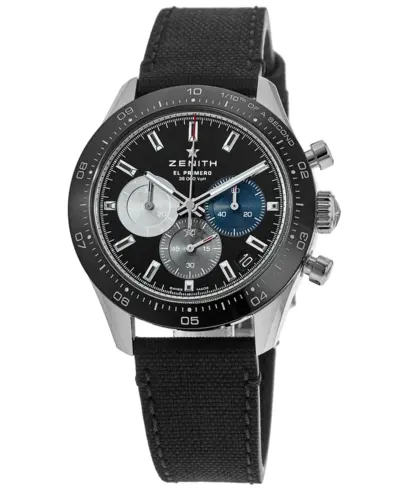 Zenith Chronomaster Sport Men's Black Dial Rubber Strap Watch Model 03.3100.3600/21.C822 (black, arb9261)
