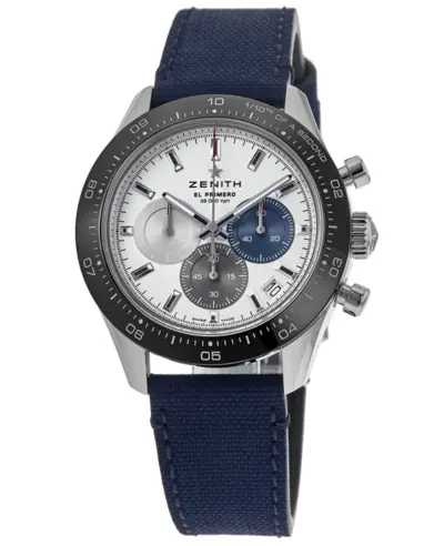 Brand New Authentic Zenith Chronomaster Sport White Panda Dial Rubber Strap Men's Watch Model 03.3100.3600/69.C823 (white, arb9264)