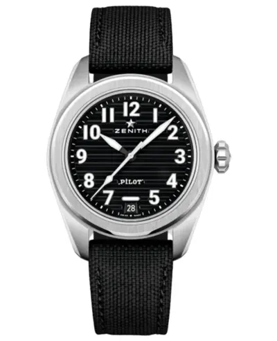 Men's Zenith Pilot Skyline Automatic Watch - Model 03.4000.3620/21.I001 (black, arb9291)