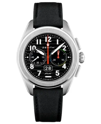 Authentic Zenith Pilot Big Date Special Flyback Chronograph Automatic - Model 03.4000.3652/21.i001 (black, arb9292)