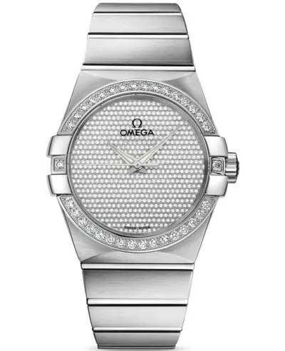 Omega Constellation Co-Axial Master Chronometer Diamond Dial White Gold Women's Watch Model 12355382099001 123.55.38.20.99.001 (arb9352)