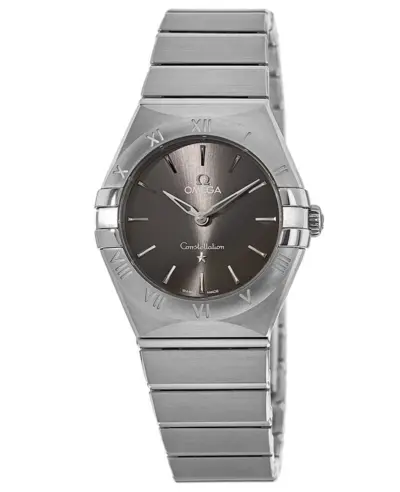 Authentic Omega Constellation Manhattan Quartz 28mm Grey Dial Model 131.10.28.60.06.001 (arb9375)
