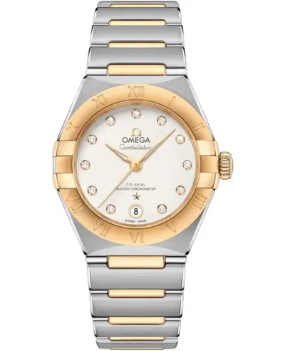 Omega Constellation Manhattan Chronometer, Model 13120292052: Silver Dial with Diamond Hour Markers 131.20.29.20.52.002 (arb9434)