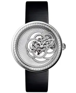 Chanel Hand-Wound Watch Mademoiselle Privé Camelia Skeleton Diamond Dial H5945