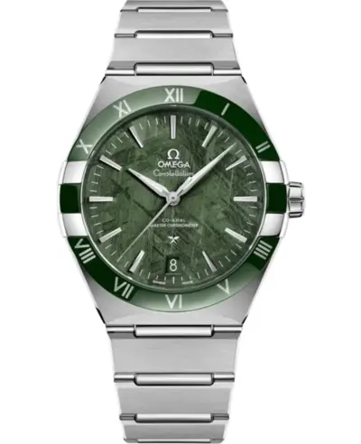 Omega Constellation Model 131.30.41.21.99.002 Automatic Chronometer - Green Dial, Steel & Stainless Steel Watchband (green, arb9487)