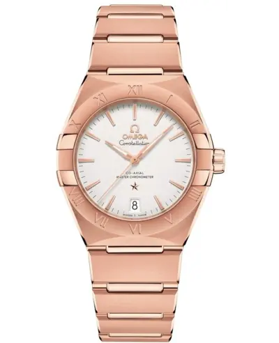Omega Constellation Co-Axial Master Chronometer Silver Dial Sedna' Gold Men's Watch 131.50.36.20.02.001 (arb9505)