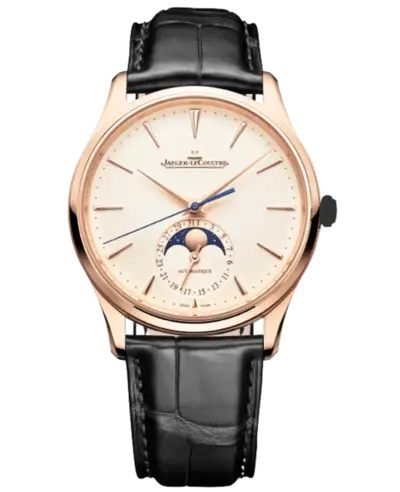 Jaeger-LeCoultre Model 1362511: Master Ultra Thin Men's Watch - Polished Rose Gold Case with Leather Strap (beige, arb9538)