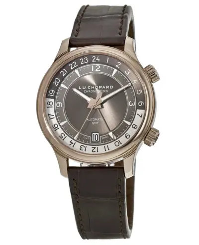 Chopard L.U.C GMT One Automatic Brown Dial Leather Strap Men's Watch Model 161943-5001 (brown, arb9591)