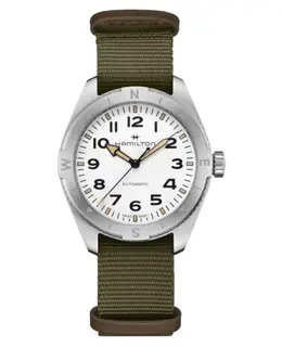 Hamilton H70315910 Khaki Field Expedition Auto White Dial Women's Sports Watch with Compass Bezel