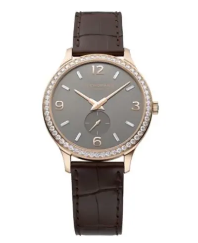 Chopard L.U.C. Model:171948-5001 Women's Watch Rose Gold Case Grey Dial Alligator Leather Strap (arb9629)